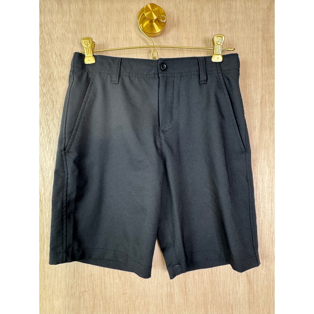Under Armour Youth Performance Shorts Black Adjustable Waist Size Medium YMD